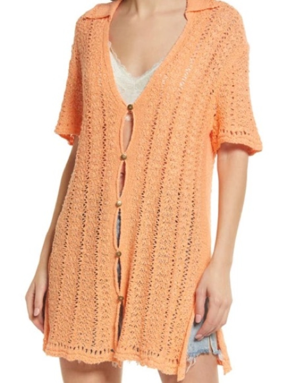 Free People Soda Pop crochet cardigan size M